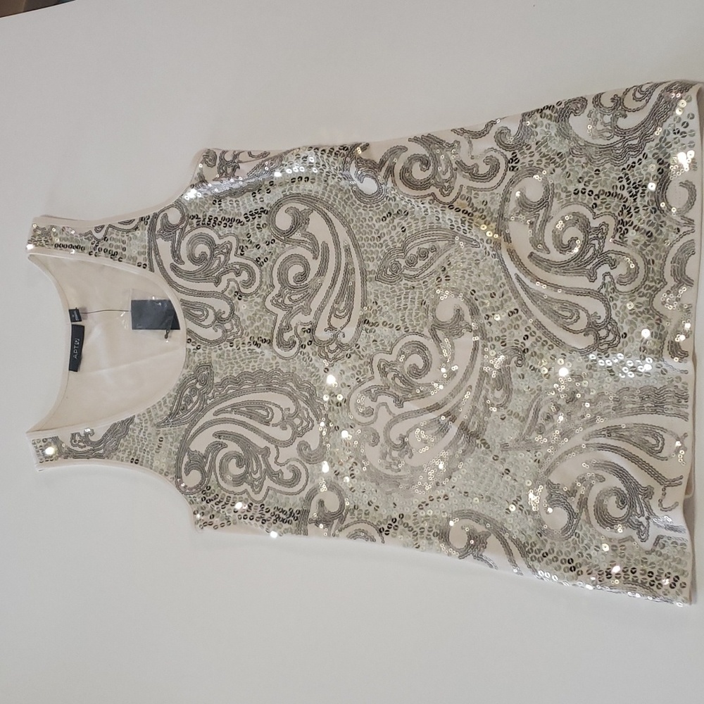 Apt. 9 Sequin Tank size S NWT
